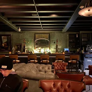 a man sitting at a bar