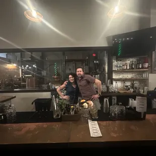 The best duo at a craft artisan cocktail bar off oak st!