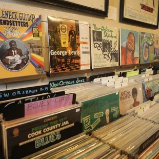 Lots of vinyl from local and blues artists.