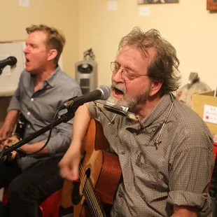 A participant at one of our open mic nights. Check our schedule and sign up for your 15 minutes of fame.