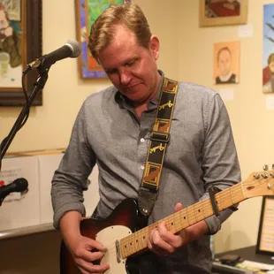 A participant at one of our open mic nights. Check our schedule and sign up for your 15 minutes of fame.