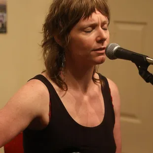 A participant at one of our open mic nights. Check our schedule and sign up for your 15 minutes of fame.