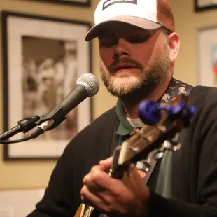 A participant at one of our open mic nights. Check our schedule and sign up for your 15 minutes of fame.