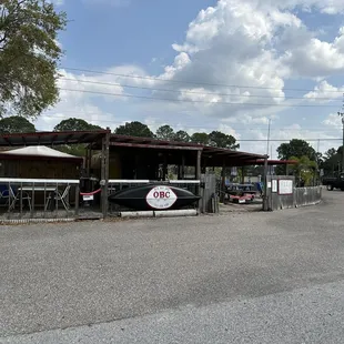 a car parked in the parking lot