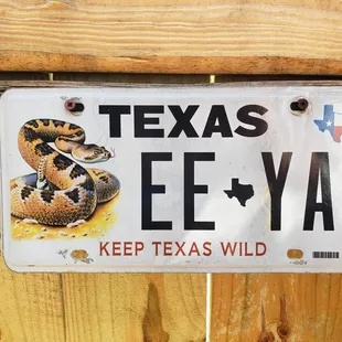 License plate decorations