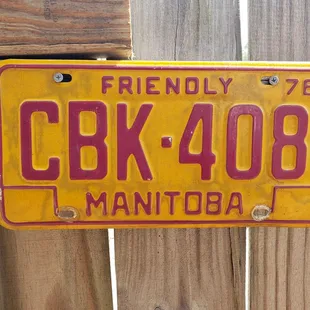 License plate decorations