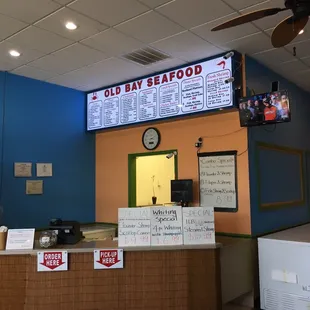Easy to read menu, order at the counter