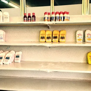 They sell a few items such as breading for fish, hushpuppies mix, and tartar sauce.