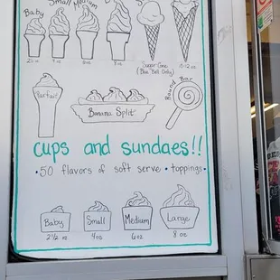 ice cream and sundaes