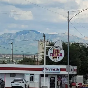 a view of the mountains