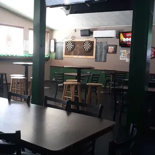 Dart boards, music, video great place to meet friends
