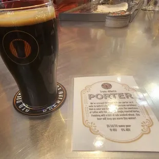 A hearty porter. It's their newest beer