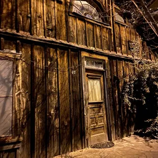 Spooky rustic building