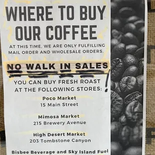 Taken 1/17. Incase like me you came here to get fresh beans.