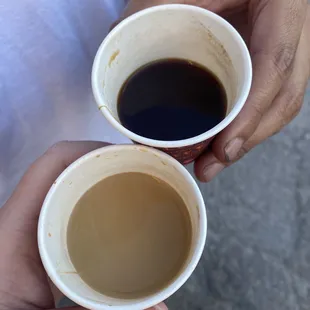 two cups of coffee