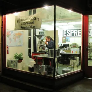 All-night roasting session at Old Bisbee Roasters