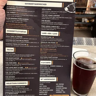 Just half of the menu.