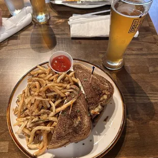 My my Rueben and fries with a Hefeweizen!