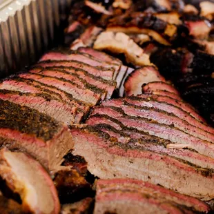Sliced Texas Brisket