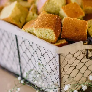 Cornbread from a wedding buffet