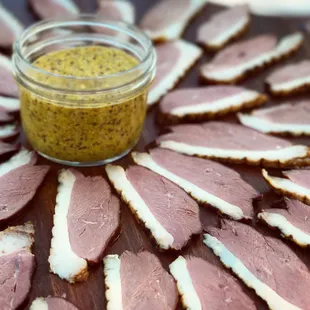 Smoked Duck Ham with IPA Mustard