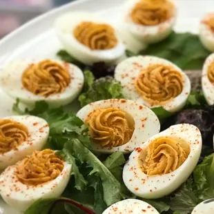 Sriracha Deviled Eggs