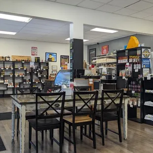 Interior shop and seating area