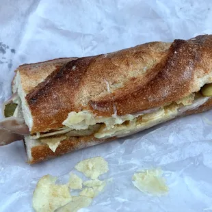 a closeup of a sandwich