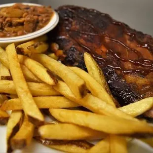 ribs and french fries