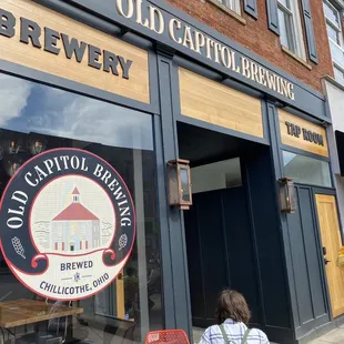 the front of the building