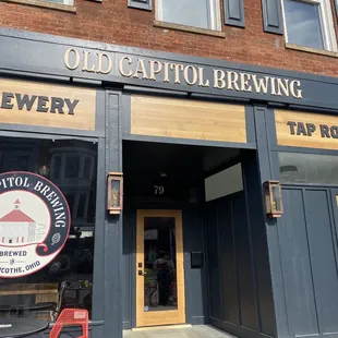 the front of the building