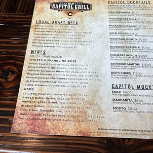 Image of the menu