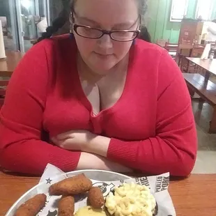 She got the 2 meat combo..