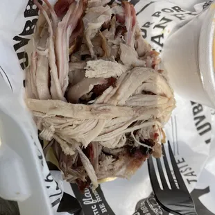 a pulled pork sandwich