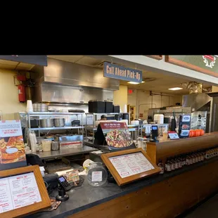 the kitchen