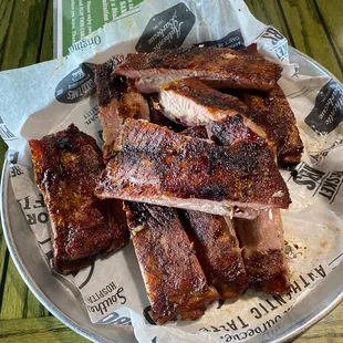 a plate of ribs