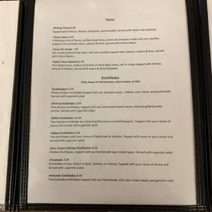 Tacos and Enchiladas