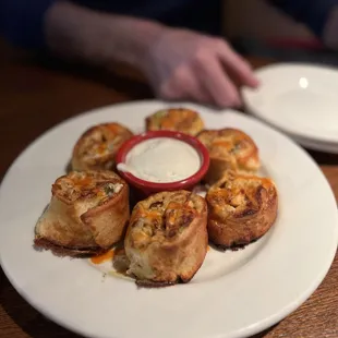 Buffalo chicken rolls