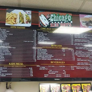 menu and prices