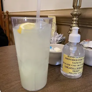 a glass of lemonade
