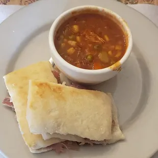 Brunswick Stew, Virginia Country Ham on Hot Biscuits
