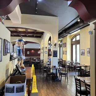 Empty, very NOT busy restaurant.