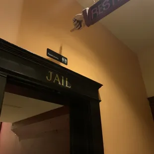 Jail used to be where the restrooms are today
