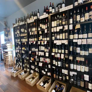 Interestingly organized wine selection