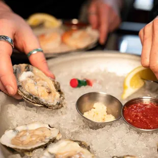 oysters on the half shell