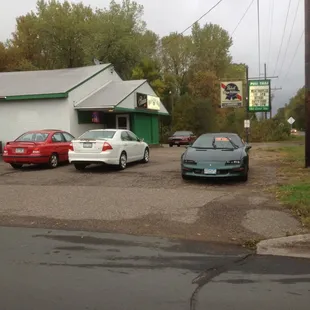 cars parked in a parking lot