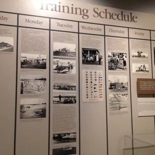 Training schedule - all week!