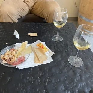 Cheese board with the tasting