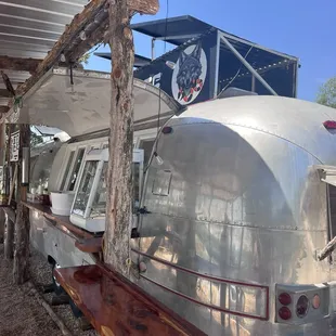 Covered area at food truck