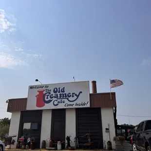 the front of the building